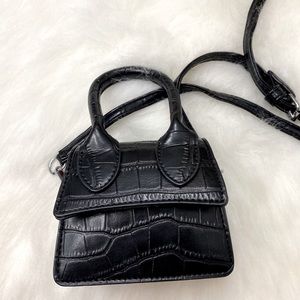 mini crocodile print bag